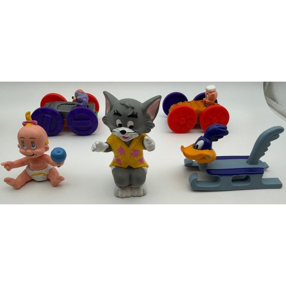 Warner Bros. Other - Vintage 80s 90s Toy Lot Baby Herman Tom Cat Road Runner Looney Tunes Figures